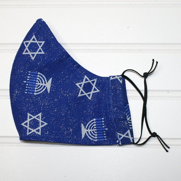 HAND CRAFTED Kids Hanukkah Star Face Mask Shield - Picture 3 of 8
